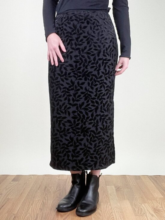 Vintage Dresses & Skirts - Vintage 90s Y2K Whimsigoth Witchy Midi Column Skirt Fall High Waist or Low Rise